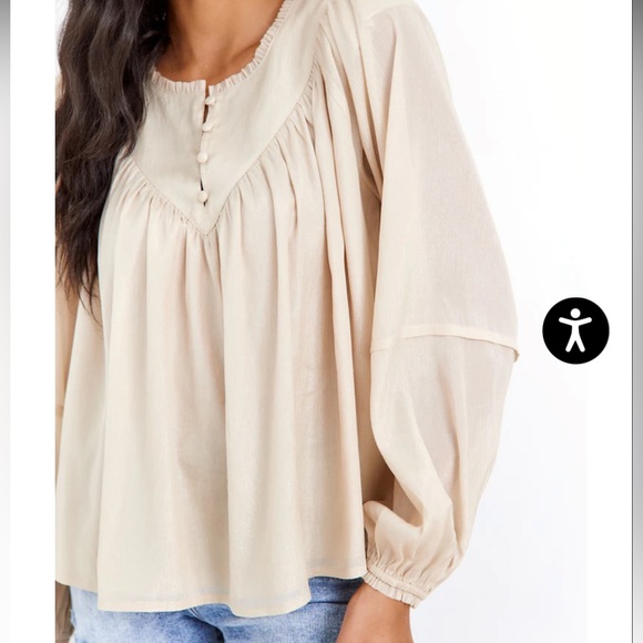 Brand new Champagne v-front satin blouse- perfect for a night out! - Picture 2 of 8